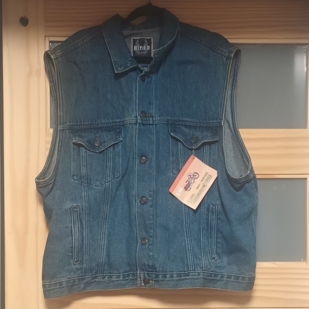 Blue Denim Sleeveless Jacket